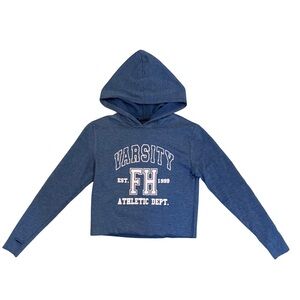 Firehouse Girls Navy Varsity Puff Hoodie size XS NWT